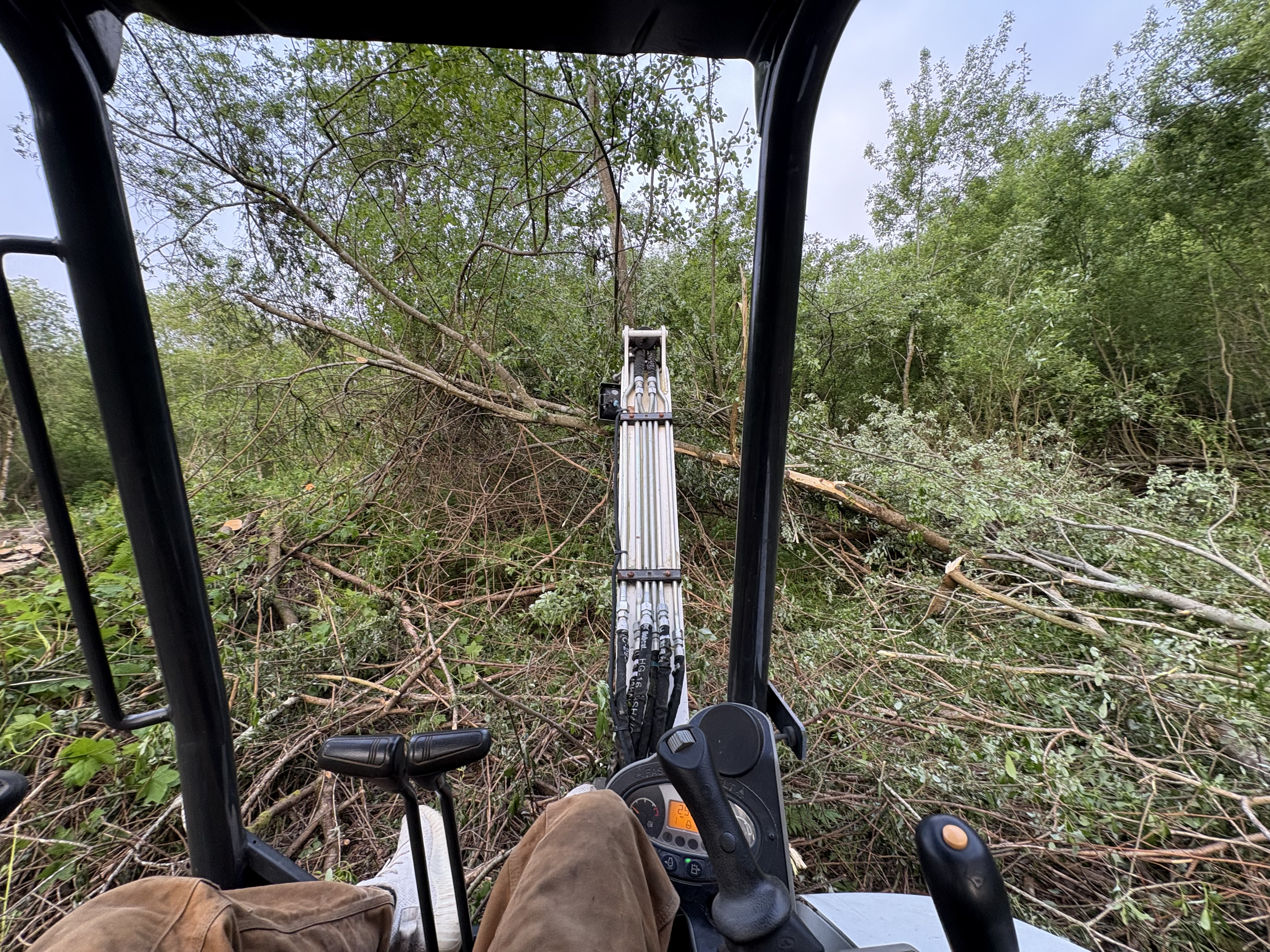 Brush removal after clearing